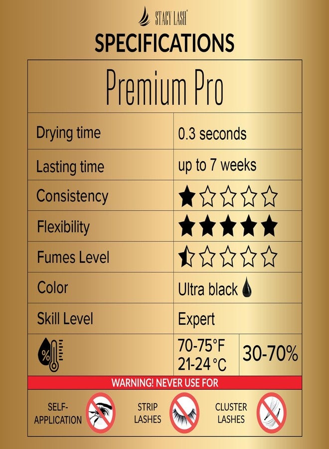 STACY LASH Premium Pro Eyelash Extension Glue 0.17fl.oz/5ml / 0.3 Sec Drying time/Retention – 7 Weeks/Professional Extra Strong Black Lash Adhesive/Lash Tech Supplies - Image 3